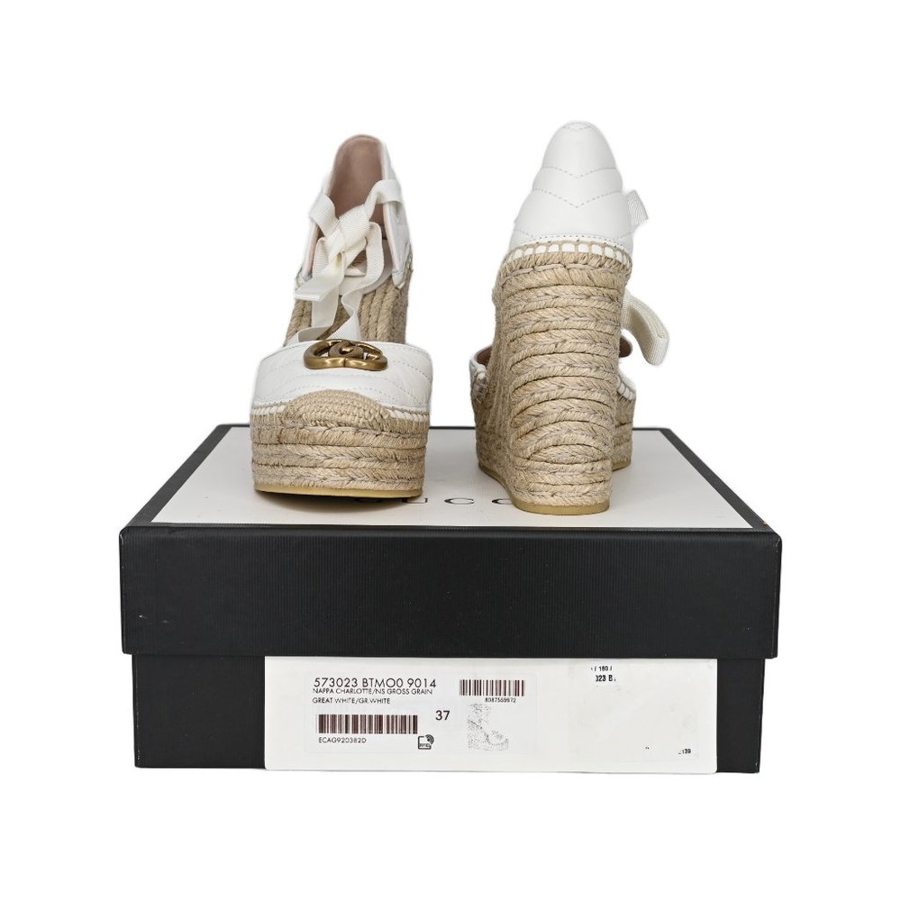 Gucci GG Marmont Matelassé Leather Espadrille Platform - Picture 6 of 13